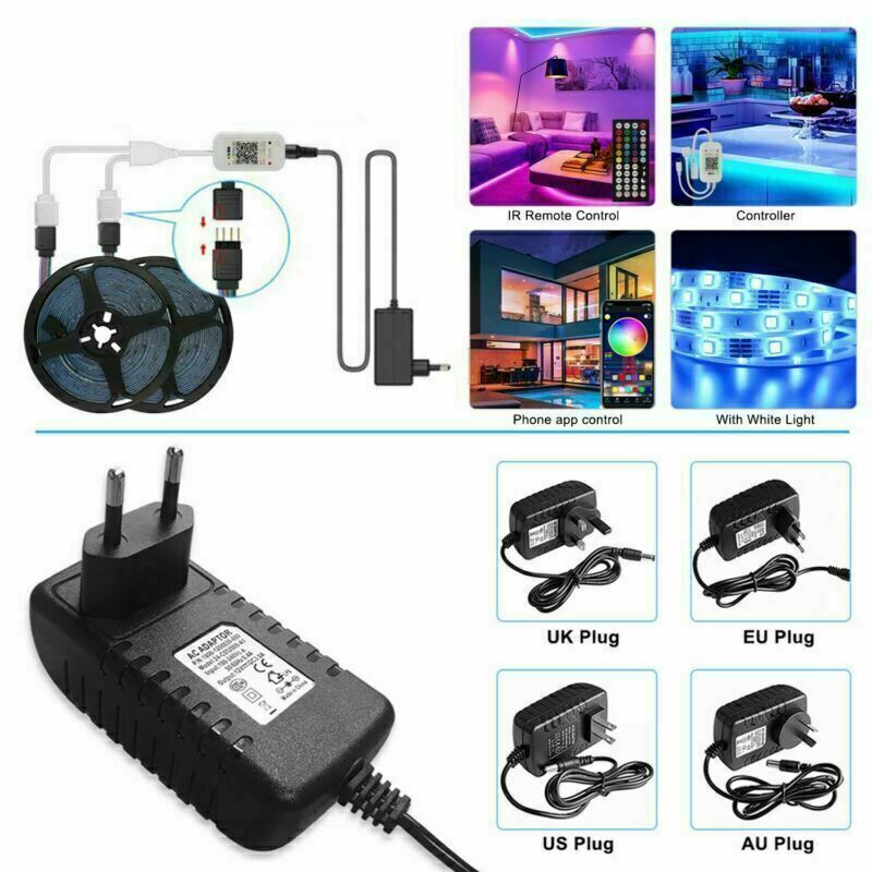 10-20m 5050 RGB LED Strip – Bluetooth, Smartphone Control & Music Sync