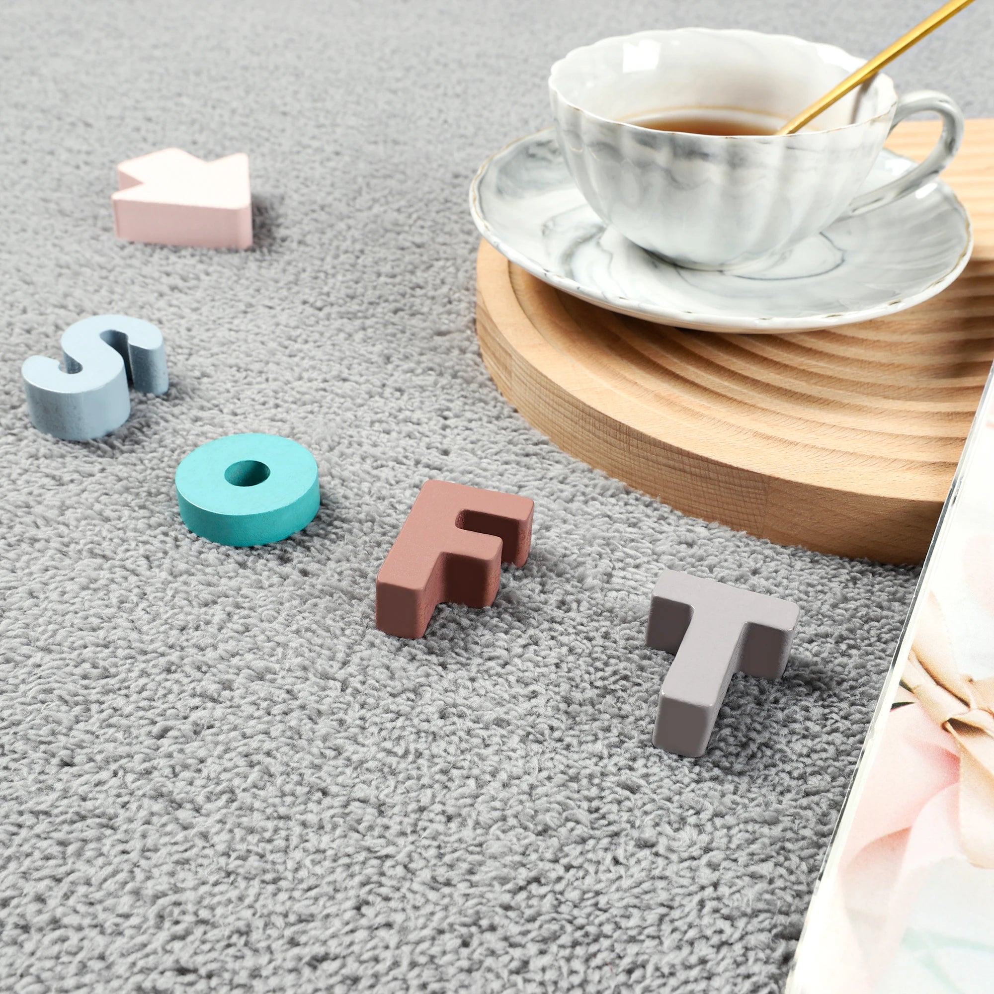 Black Rectangular Rug – Soft, Non-Slip & Comfortable