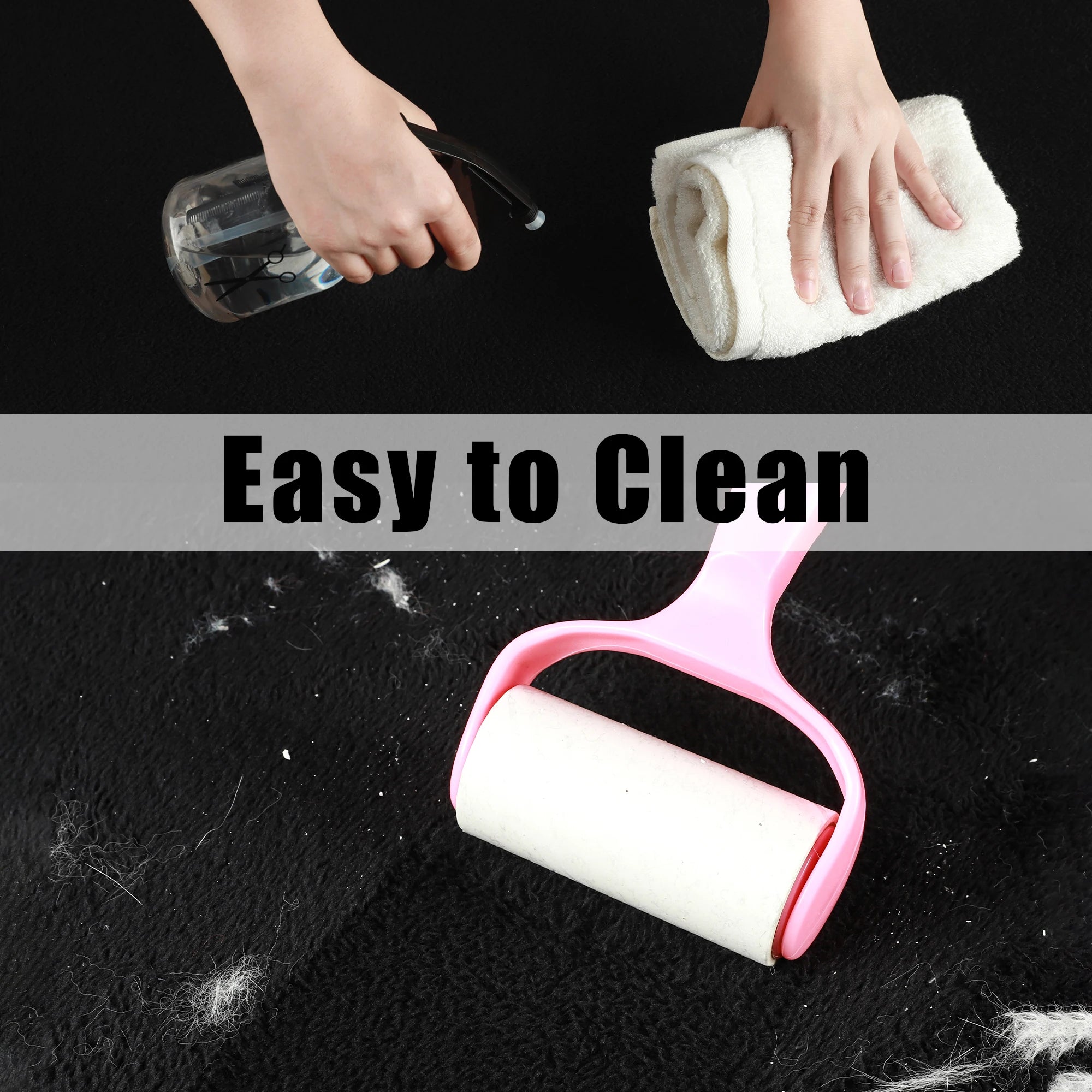 Black Rectangular Rug – Soft, Non-Slip & Comfortable