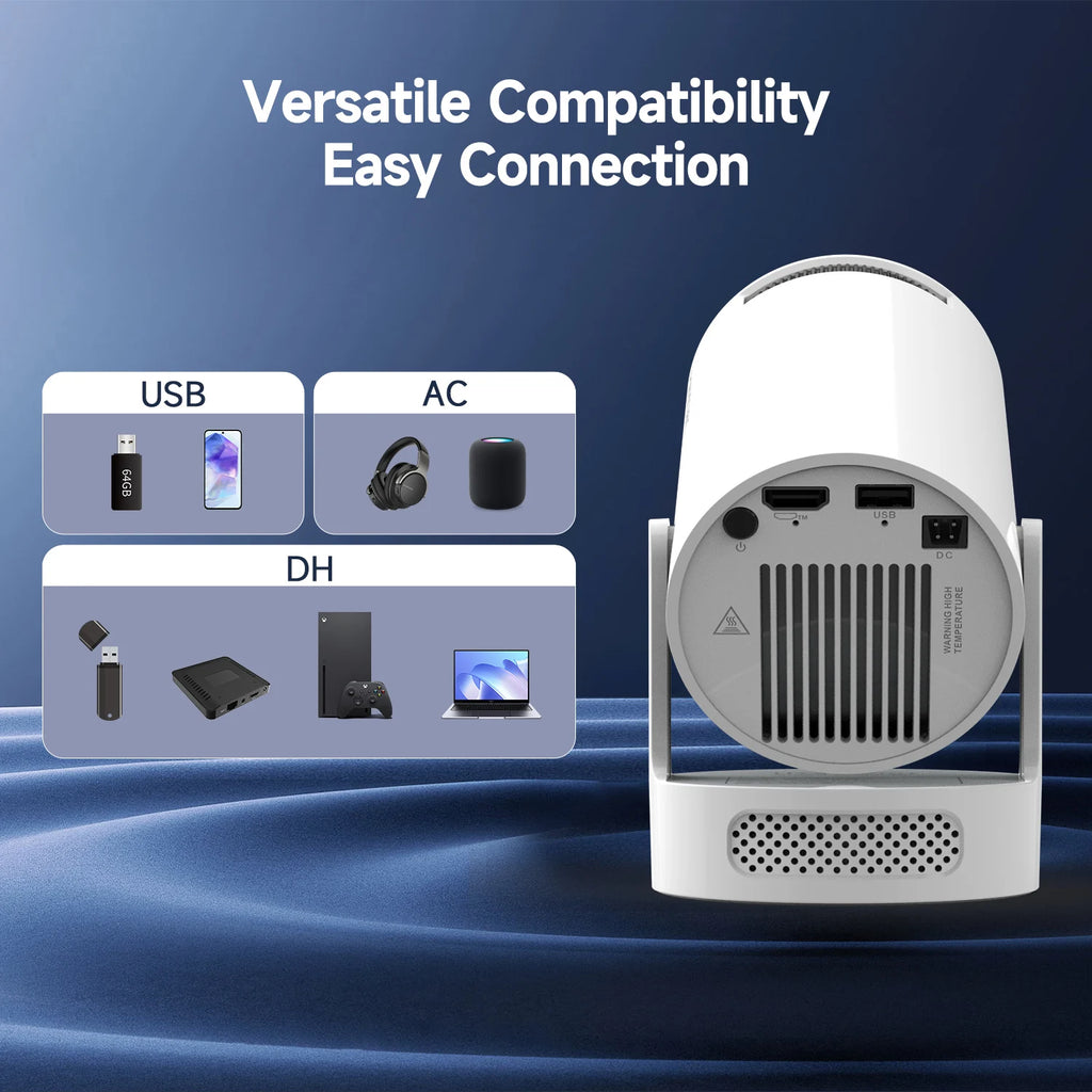 Portable Home Cinema Projector – LED HD 720p with Built-in Speaker