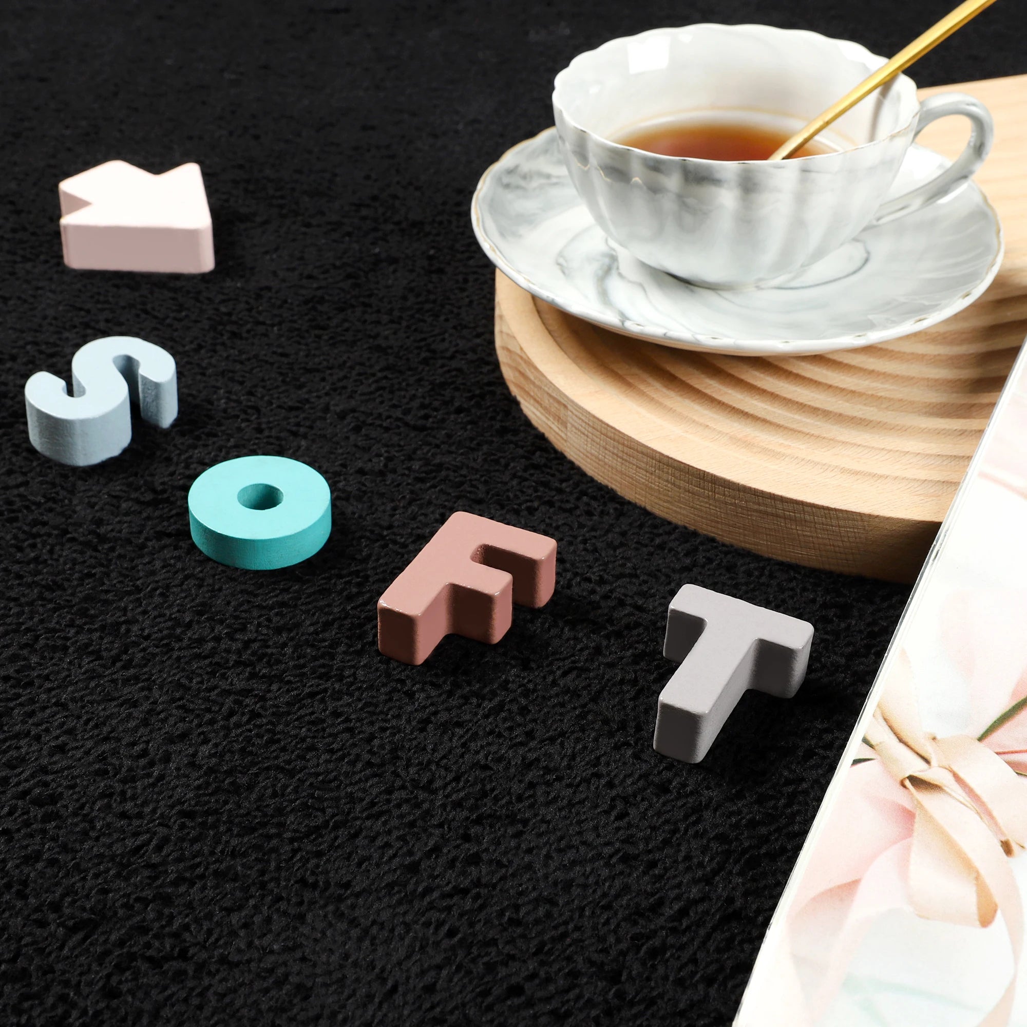 Black Rectangular Rug – Soft, Non-Slip & Comfortable